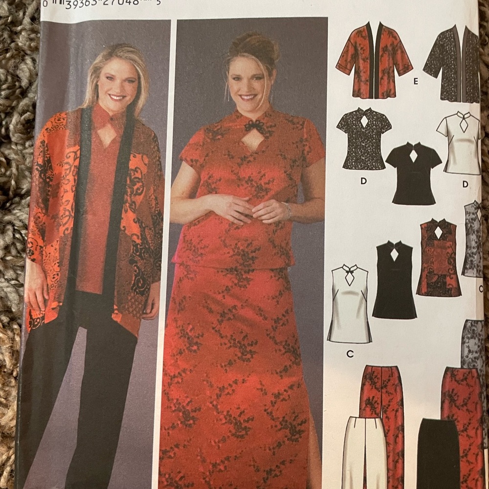 Women's dress patterns plus-size uncut